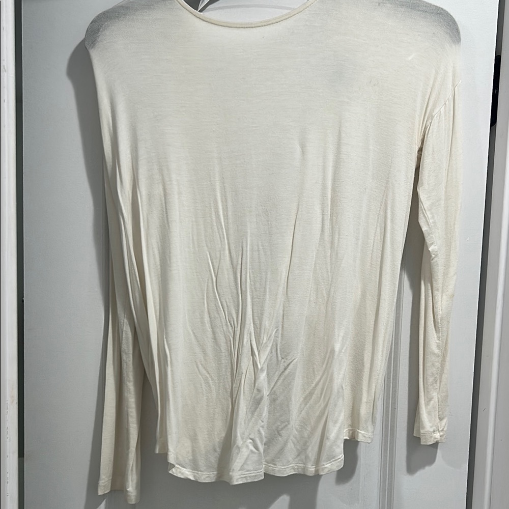 Sabo Skirt Cream Relaxed Long Sleeve Tee